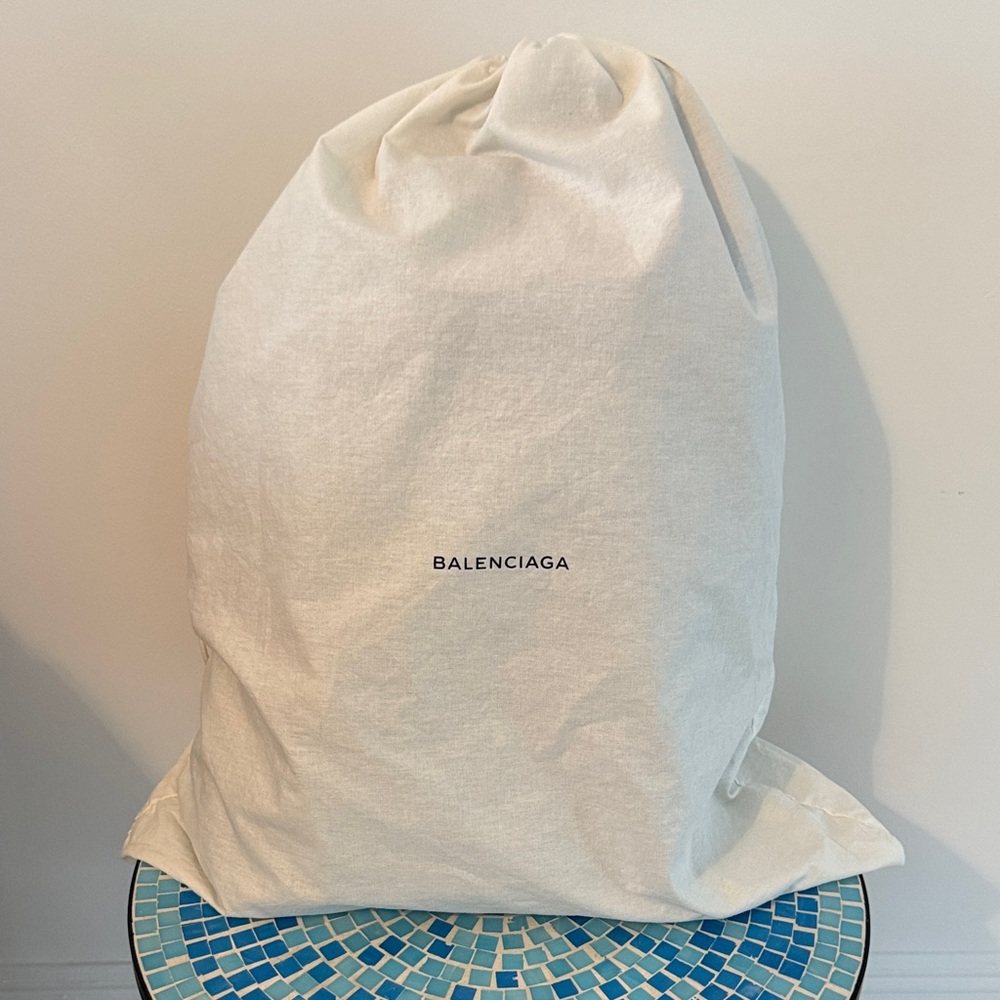 New Balenciaga Blue Lambskin Leather City Backpack - Picture 15 of 15